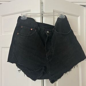 Levi's Black 501 Jean Shorts